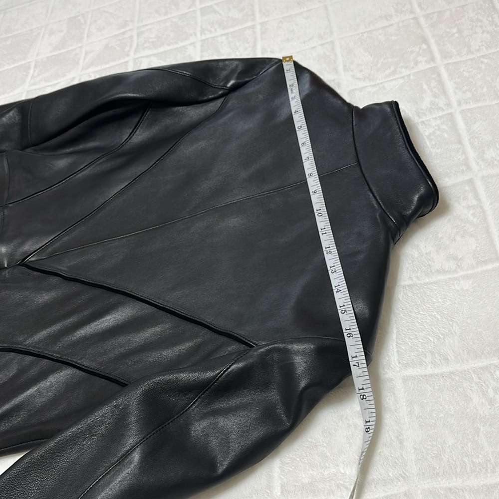 Preston & York Elegant Black Leather Coat, Women’s Size Medium - Picture 12 of 12